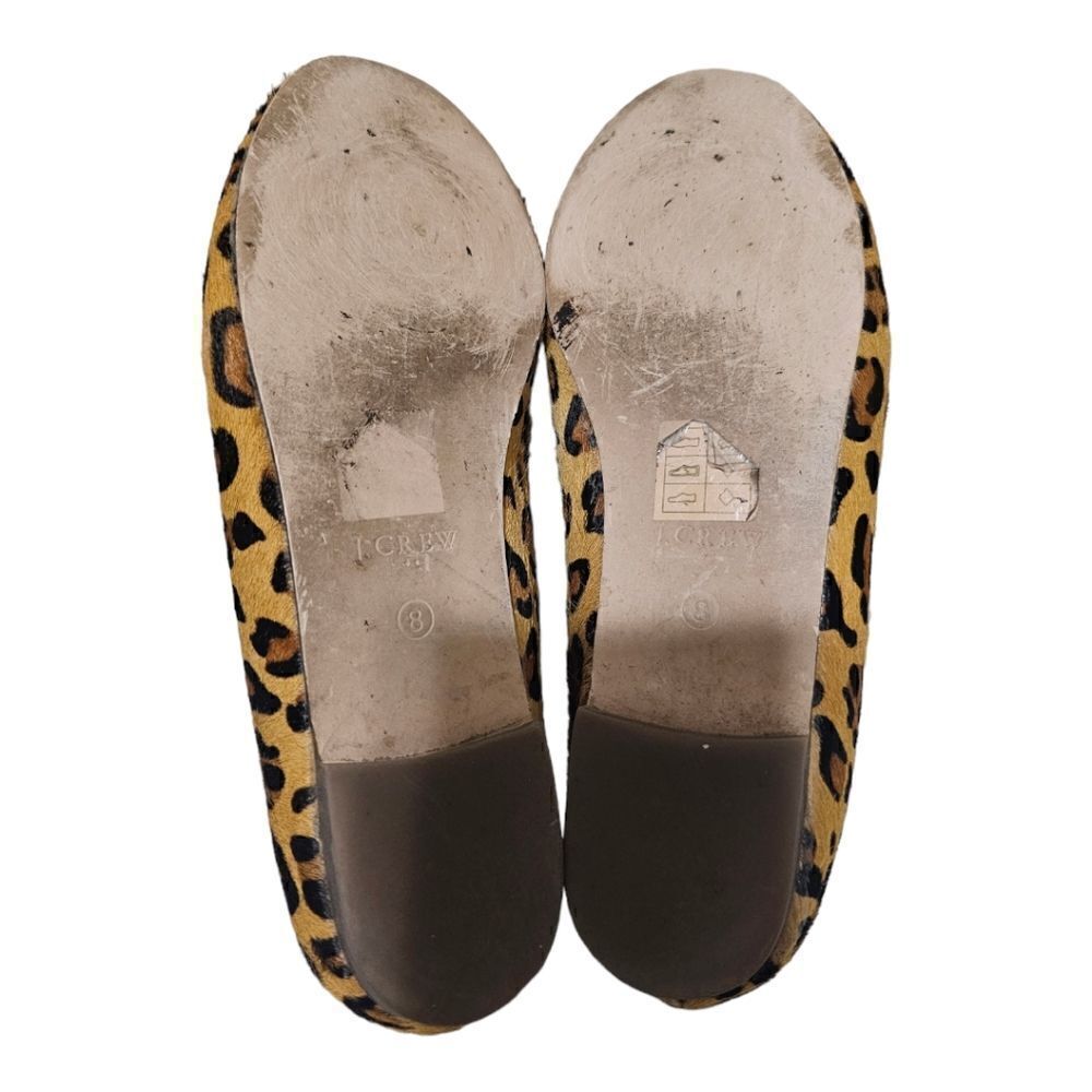 J. CREW FACTORY Cora Leopard Calf Hair Flats - Size 8 - Picture 3 of 6